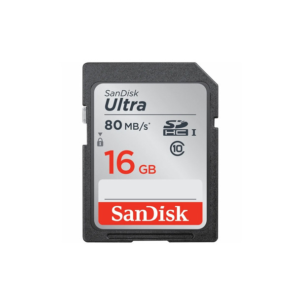 SanDisk Ultra 16GB 80MB/s SDHC SDXC UHS-I SD Memory Card