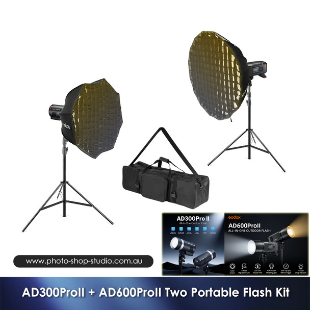 Godox AD300ProII + AD600ProII Two Portable Flash Kit
