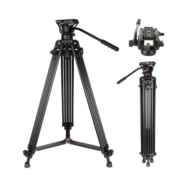 Coman KX3636 1.9m (74") Aluminium Heavy Duty Video Tripod with Fluid Head (Max load 8 kg) 