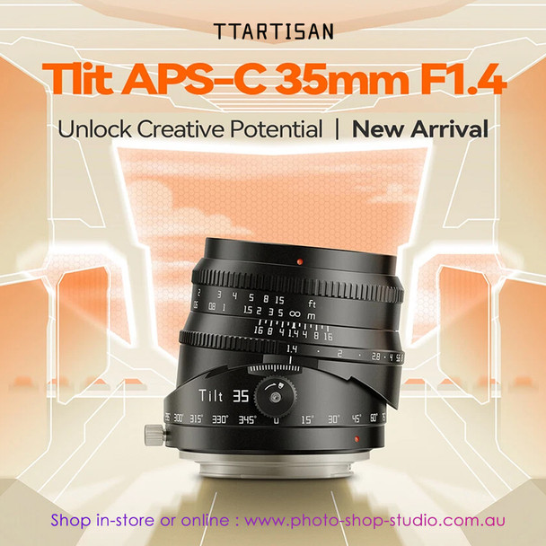  TTArtisan 35mm F1.4 APS-C Tilt Shift Manual Focus Large Aperture Lens for Sony E-mount