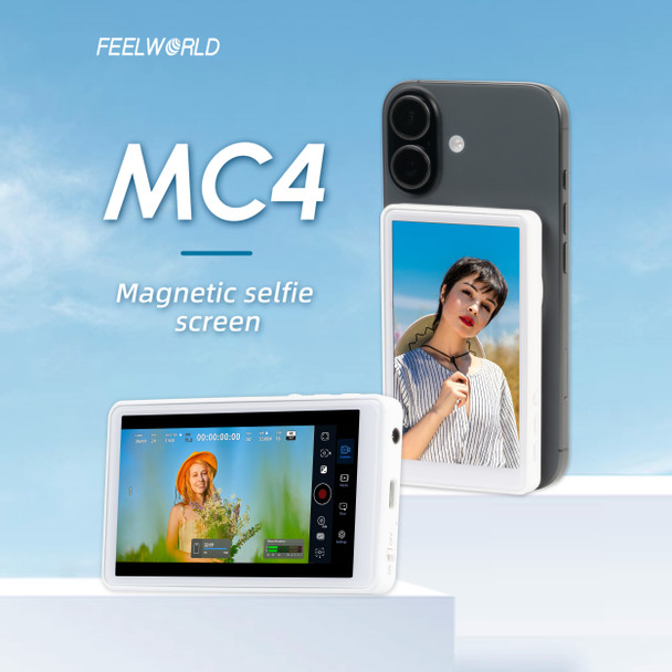  Feelworld MC4 4.02" Magnetic Wireless HD 4K 1080p Selfie Monitor Screen for iPhone / Android