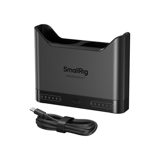 SmallRig 5491 22.5W USB-C Fast Dual-Slot Battery Charger for Nikon EN-EL15C