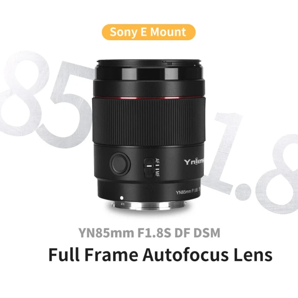 Yongnuo YN85mm F1.8S DF DSM Full Frame Auto Focus Medium Telephoto Prime Lens for Sony E-mount 