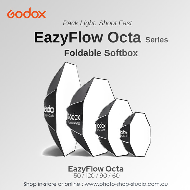 Godox EazyFlow Octa 150 (150cm) Quick Release Octagonal Foldable Softbox with Grid (Bowens Mount)