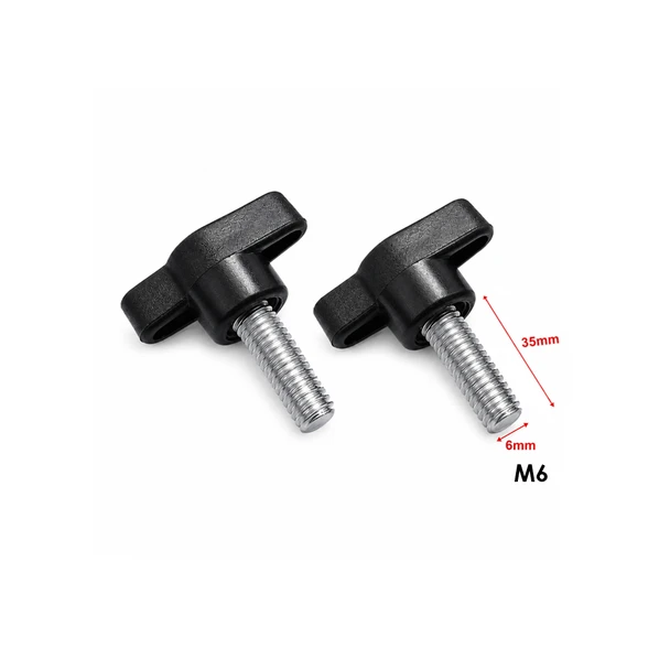 Fotolux M6-35 M6 x 35mm Replacement T-Wing Locking Screw - 2 Pack