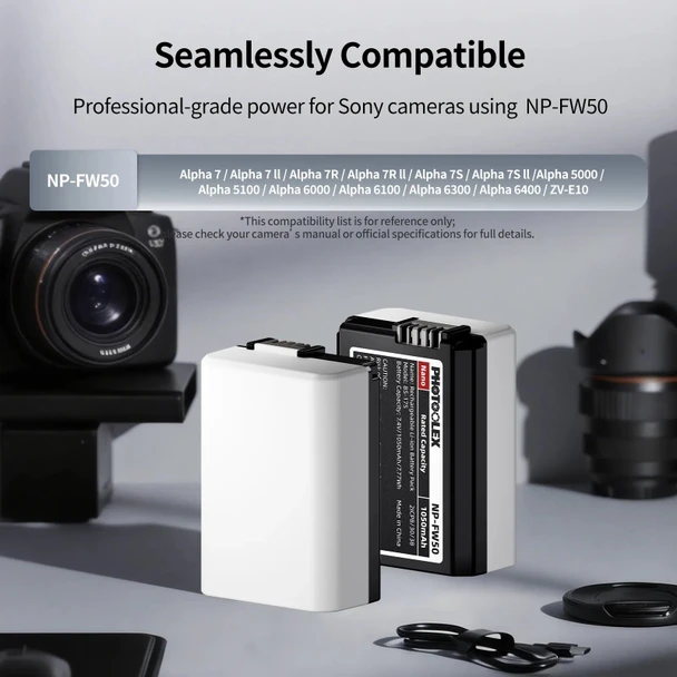 PHOTOOLEX BB Series Nano Sony NP-FW50 – Single Battery
