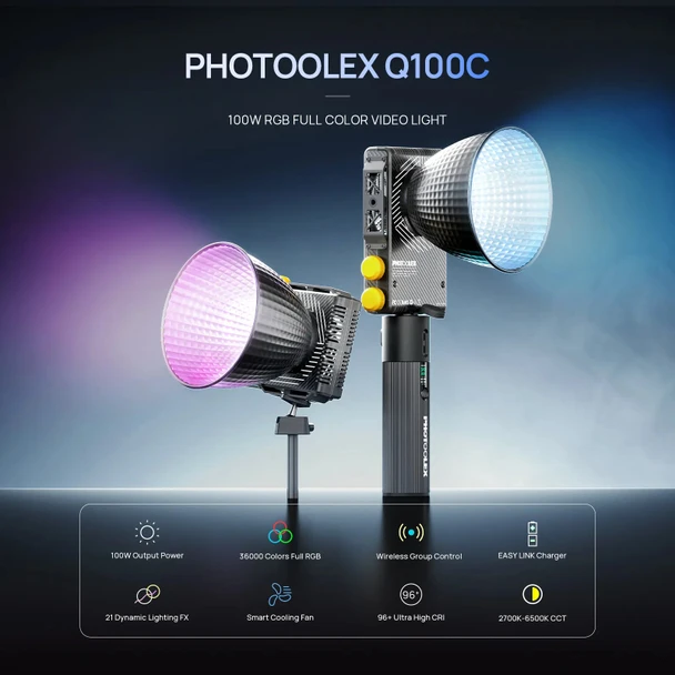 PHOTOOLEX Q100C 100W RGB COB LED Light