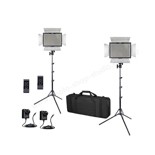 Yongnuo 2x YN600LIIBi 36W  Bi-colour Video LED Panel Lighting Kit