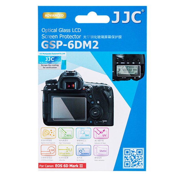 JJC Ultra-Thin Optical Glass LCD Screen Protector GSP-6DM2 for Canon 6DII (Adhesive)