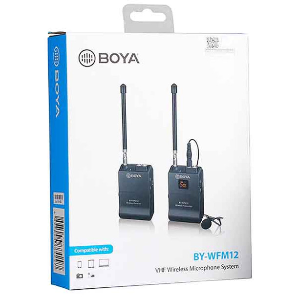 BOYA BY-WFM12 VHF Wireless Microphone System (12 Channel, 40m)