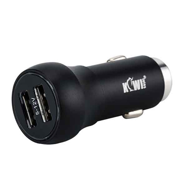 JJC UCC-01 KIWIFOTOS Dual USB Car Charger with Fast Charging Tech (Black) 