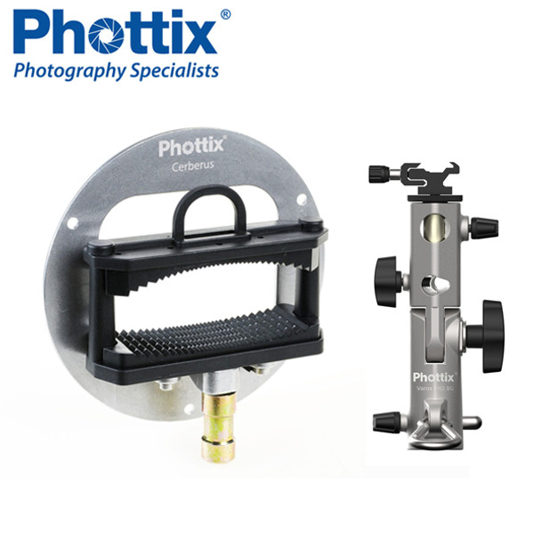  Phottix Cerberus Multi Mount Holder + Varos Pro BG Umbrella Holder #873051 *CLEARANCE SALE*