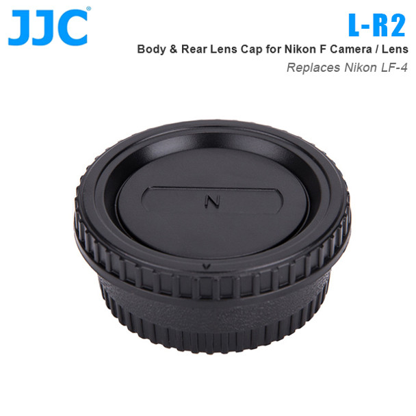 JJC L-R2 Body & Rear Lens Cap for Nikon F Camera / Lens (Replaces Nikon LF-4) 