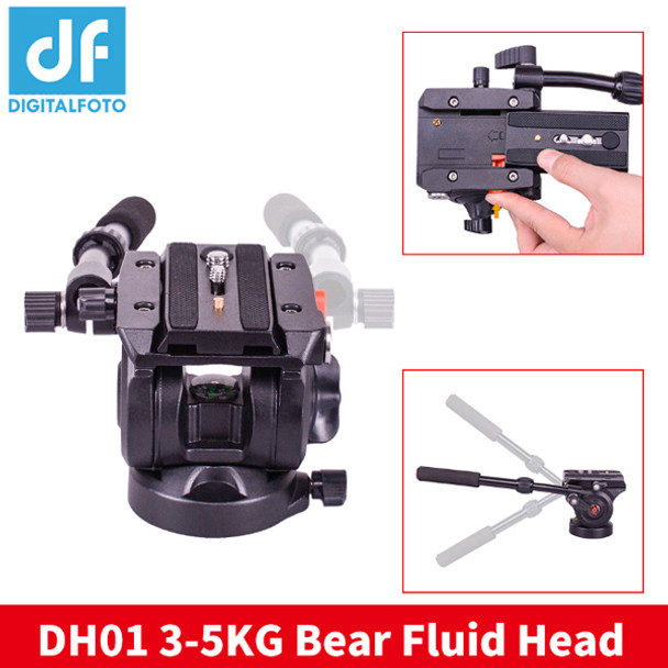 DigitalFoto DH01 Professional Video Fluid Head (Max Load 5 kg)