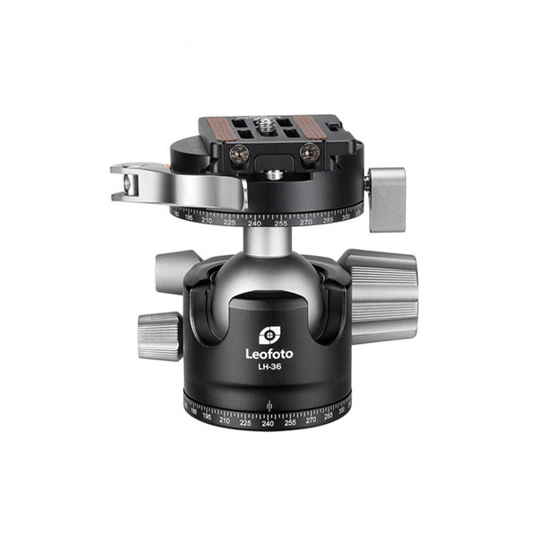 Leofoto LH-36PCL+NP-50 Low Profile Ball Head with Screw-knob Panning Clamp (Max Load 18 kg)