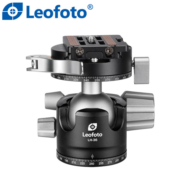 Leofoto LH-36PCL+NP-60 Low Profile Ball Head with Screw-knob Panning Clamp (Max Load 18 kg)