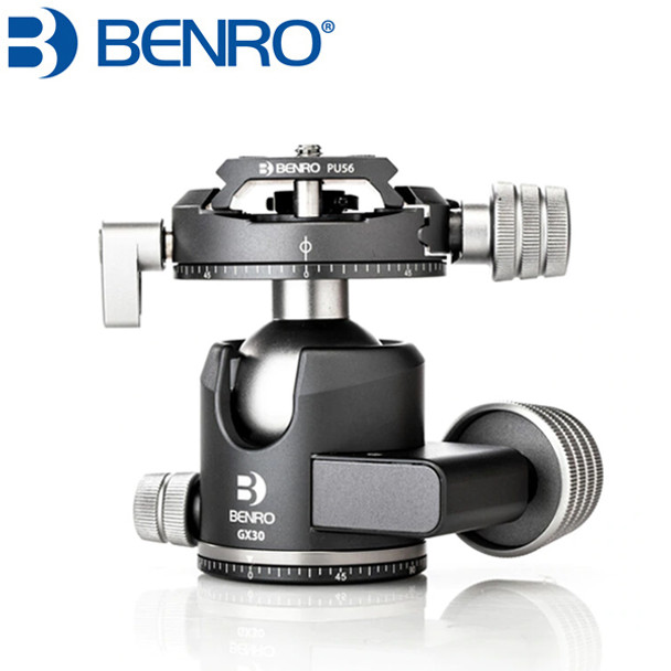 Benro GX30 GX Series Low Profile Aluminium Ball Head with PU56 Plate (Max Load 30kg)