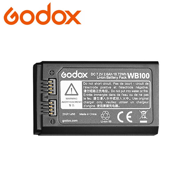 Godox WB100 7.2V  2600mAh Li-ion Rechargeable Battery for AD100Pro / V1 / V860III