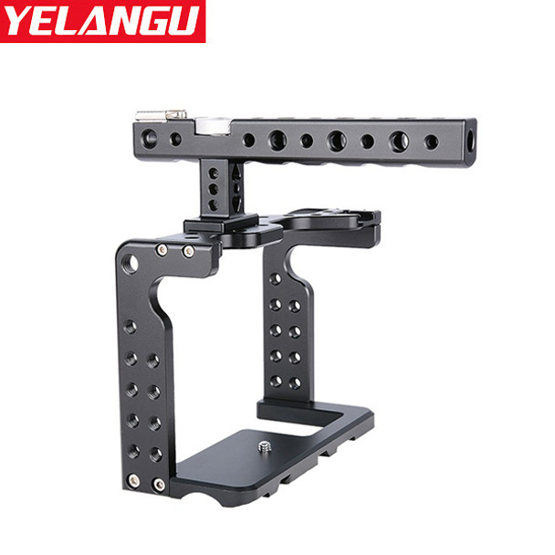 Yelangu C7-B Aluminum Camera Cage with Top Handle for Panasonic GH5