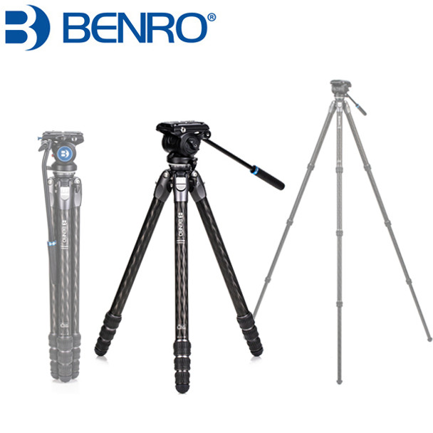 Benro TTOR34CLV+S4PRO Tortoise Columnless #3 Carbon Fiber 4-section Tripod with Leveling Base (Max Load 20 kg ,  Twist Lock)