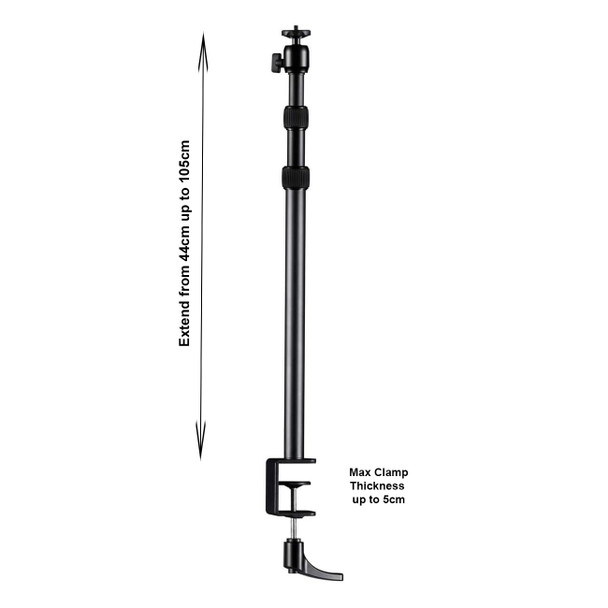 Godox ES-TMR Telescopic Mounting Rod & Desk Clamp