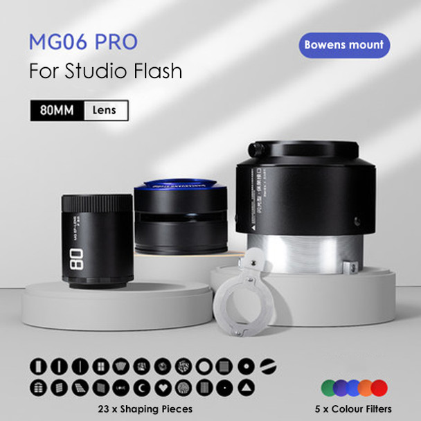 Fotolux FOT-MG06-F Optical Snoot Gobo Spot Light Kit for Studio Flash (Bowens Mount)