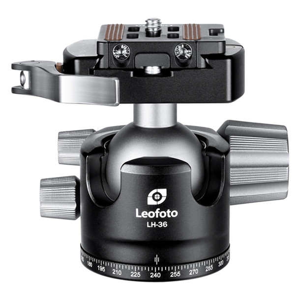 Leofoto LH-36LR+NP-50 Low Profile Ball Head with Lever Release Clamp