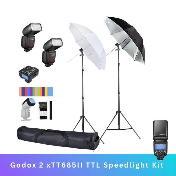 Godox 2x TT685II  Strobist Off Camera TTL Speedlight Kit