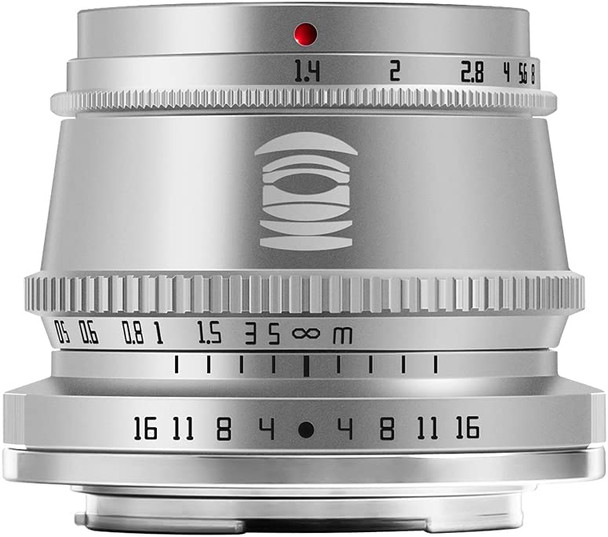 TTArtisan 35mm F1.4 APS-C Manual Focus Large Aperture Prime Lens for Fujifilm X-mount (Silver)