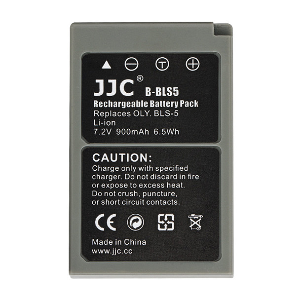JJC B-BLS5 7.2V 900mAh 6.5Wh Rechargeable Lithium-ion Battery (Replaces Olympus BLS-5)
