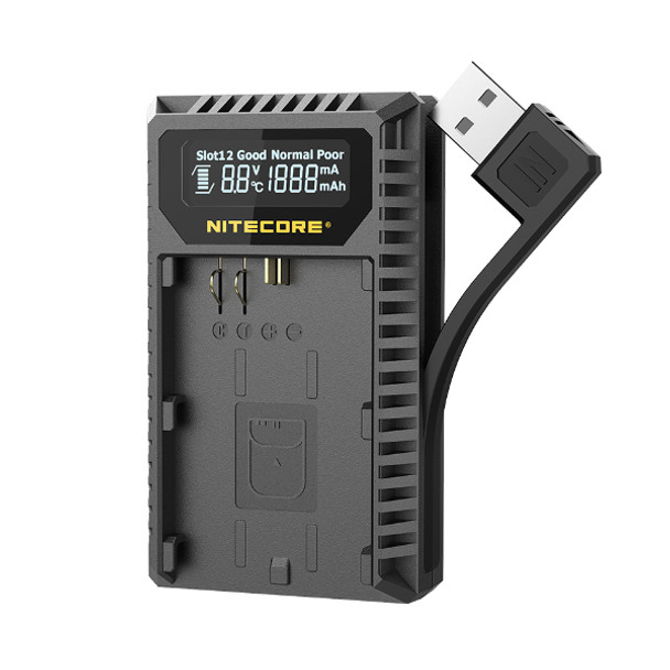 Nitecore UCN3 USB Dual-slot Camera Battery Charger for Canon LP-E6N