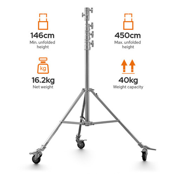 Godox SA5045 4.5m Heavy Duty Extra Large Steel Roller Light Stand