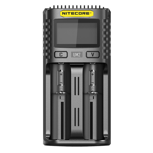 Nitecore UM2 Dual-Slot USB Battery Charger for 18650, 18490, 18350, 17670, 17500, 16340(RCR123), 14500, 10440