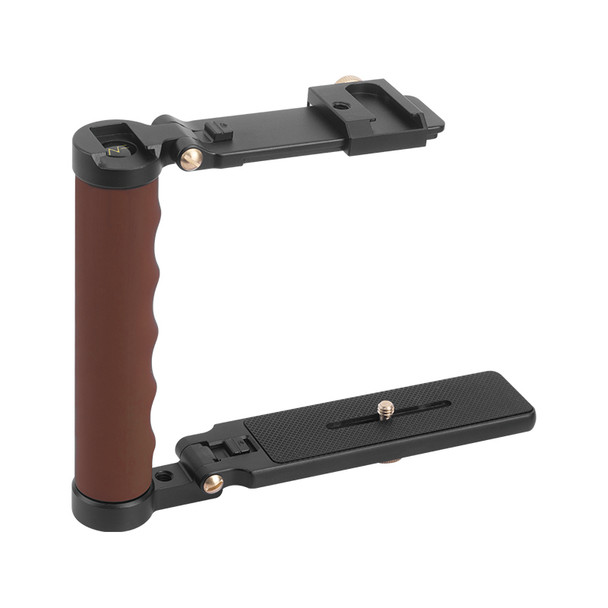 Nicefoto SH-E1 Single Foldable Handheld Grip Bracket for Smartphone / LED / Mic