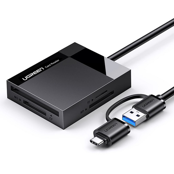 UGREEN CR125 USB3.0 & Type-C  4-in-1 SD / TF / CF / MS Card Reader ( 0.5m)