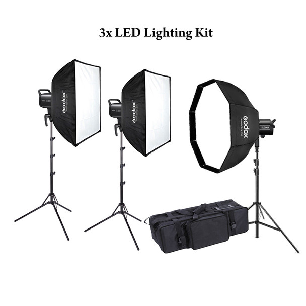 Godox 3xSL60IID 60W AC Power Compact LED Lighting Kit