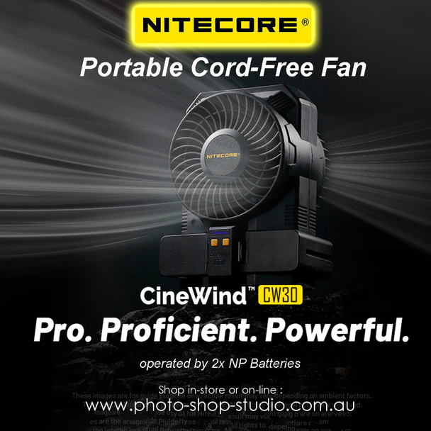 NITECORE CW30 Portable Cine Wind Cordless Photography Fan Blower with Handle