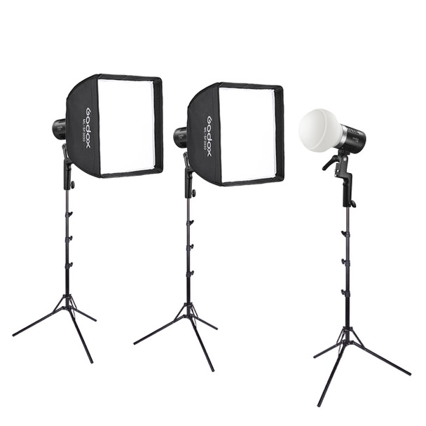 Godox 3x ML60 60W Compact Portable AC/DC LED Video Three Light Kit