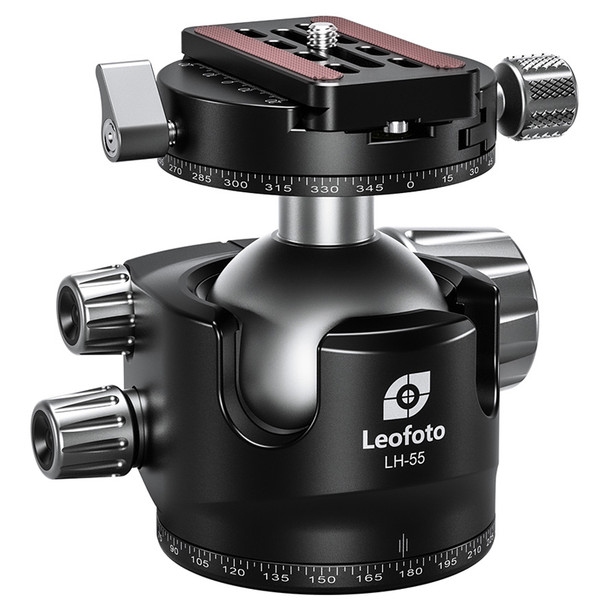 Leofoto LH-55R Low Profile Ball Head with RH-3 Panning Clamp