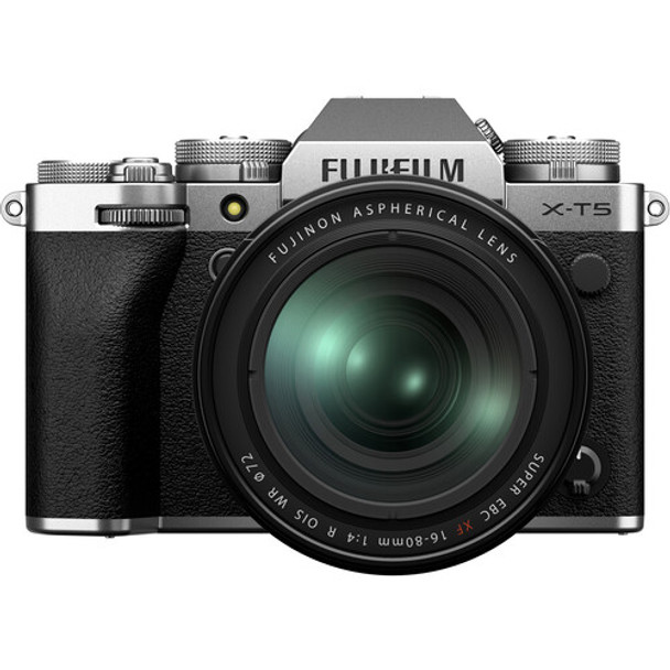 FUJIFILM X-T5 Mirrorless Camera with XF16-80mm F4 R OIS WR Lens (Silver)