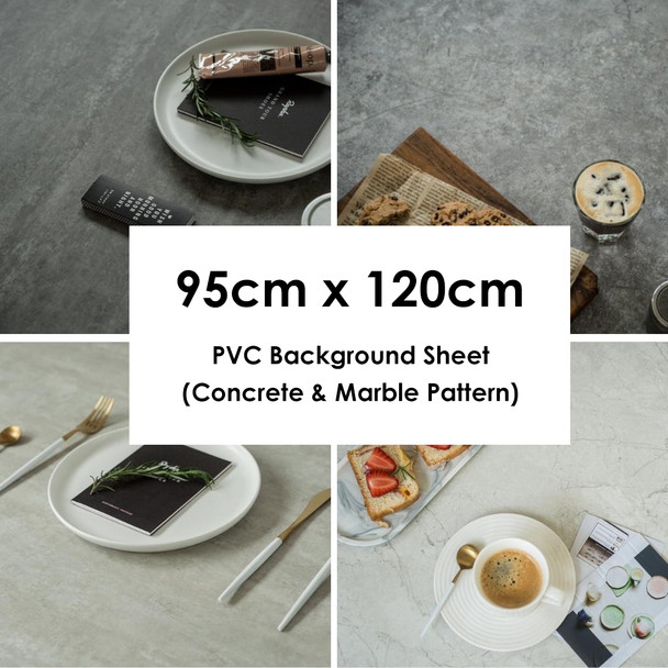 Fotolux 95cm x 120cm PVC Background Sheet (Concrete & Marble Pattern)