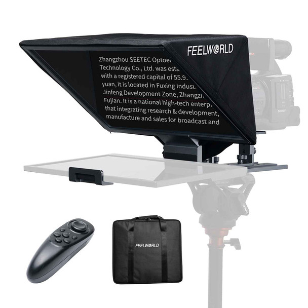 Feelworld TP16 16" Folding Teleprompter (Supports up to 16" Tablet Horizontal Vertical Prompting)