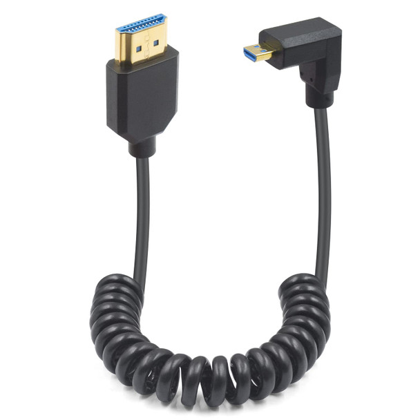 Fotolux Male Micro HDMI (Right Angle) to Male HDMI Cable (1.2m)