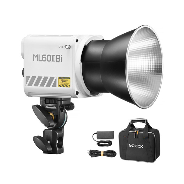 Godox ML60II Bi 70W Portable Bi-color AC/DC COB LED Video Light KIt ( GD Mount )