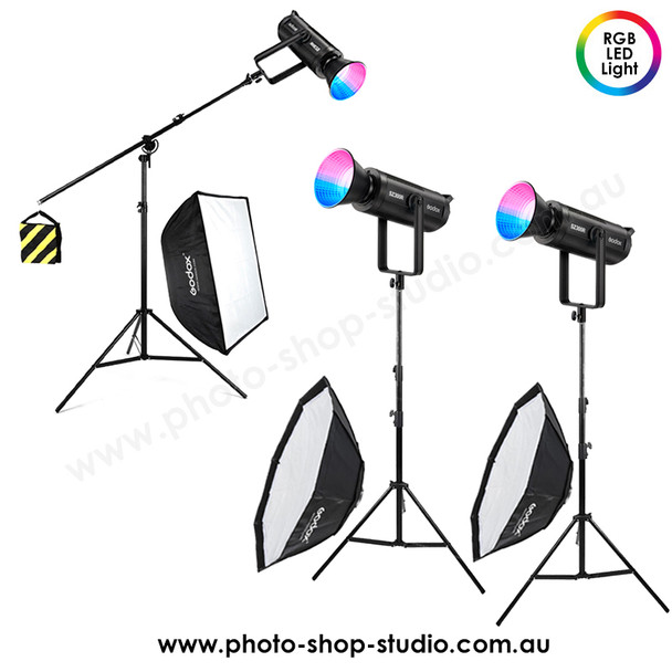 Godox 3x SZ300R 330W RGB Zoom LED Video Lighting Kit