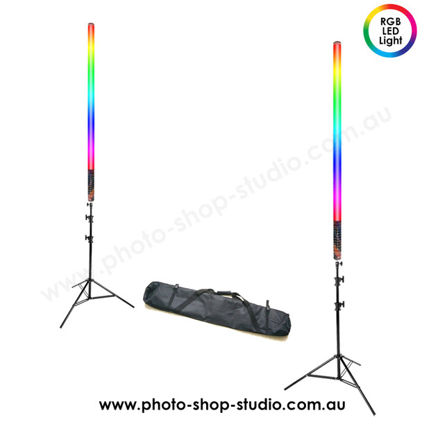 Luxceo 2x P120 18W 1.2m Waterproof IP68 Full Colour RGB Two LED Light Wand Kit