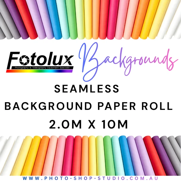 Fotolux 2.0m x 10m Seamless Background Paper Roll