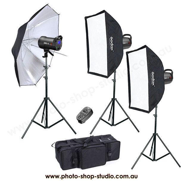 Jinbei 3x DMII-4 400Ws Digital Three Studio Flash Lighting Kit
