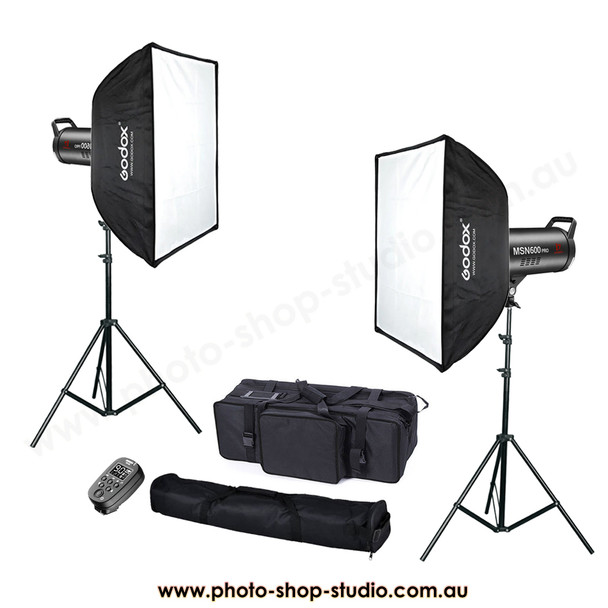 Jinbei 2x MSN-600pro 600Ws High Speed Sync Pro Two Studio Flash Lighting Kit