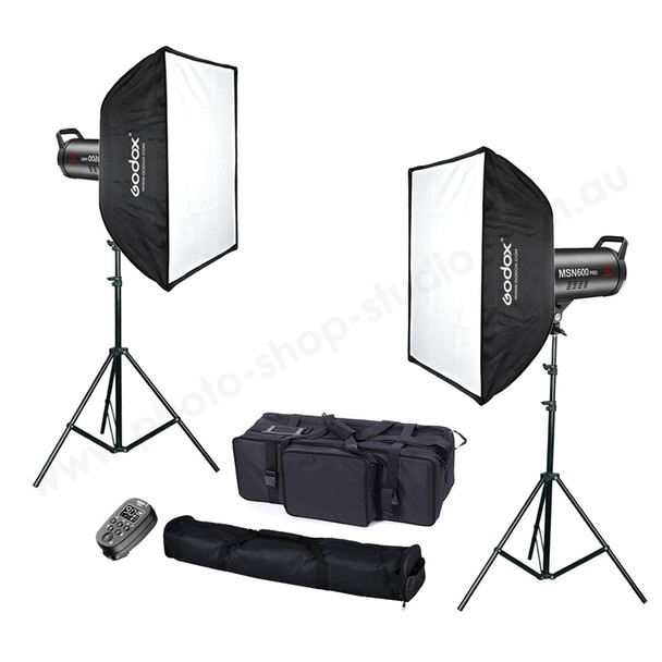 Jinbei 2x MSN-600pro 600Ws High Speed Sync Pro Two Studio Flash Lighting Kit